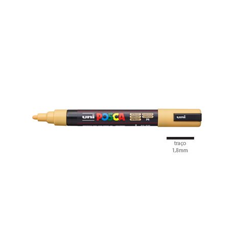 Marcador Uniball Posca PC-5M 1,8mm Apricot (P4) 1un 1293346/UN