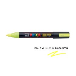 Marcador Uniball Posca PC-5M 1,8mm Amarelo Fluor (F2) 1un 1293349/UN