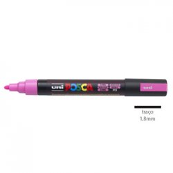 Marcador Uniball Posca PC-5M 1,8mm Rosa Fluor (F13) 1un 1293352/UN