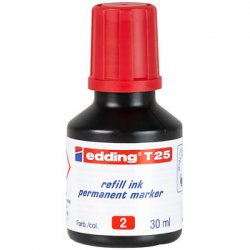 Recarga Marcadores Permanentes Edding T-25 30ml Vermelho 1320256