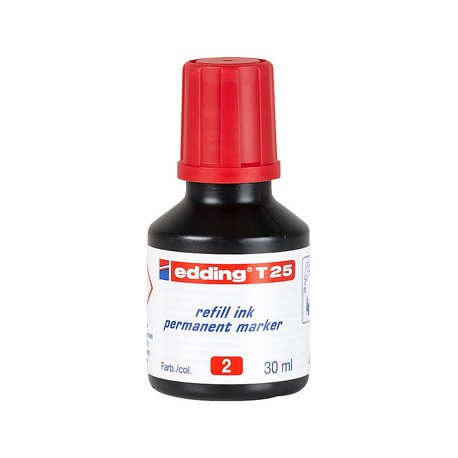 Recarga Marcadores Permanentes Edding T-25 30ml Vermelho 1320256