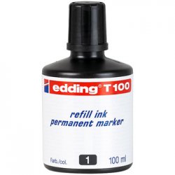 Recarga Marcadores Permanentes Edding T-100 100ml Preto 1320257