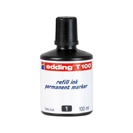 Recarga Marcadores Permanentes Edding T-100 100ml Preto 1320257