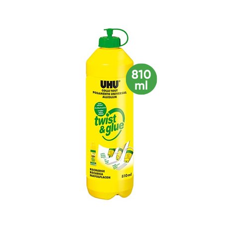 Cola Liquida 810ml UHU Twist Glue Renature Recarga 10746325