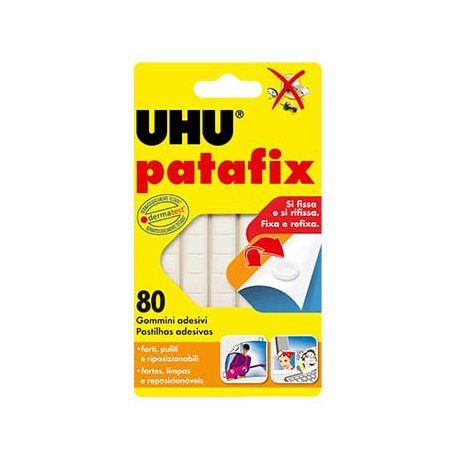 Pastilhas Bi-adesivas Patafix UHU Branco 80un 1071200