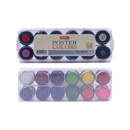 Guache Pastilha 15ml Poster Color 12 Cores 1681001