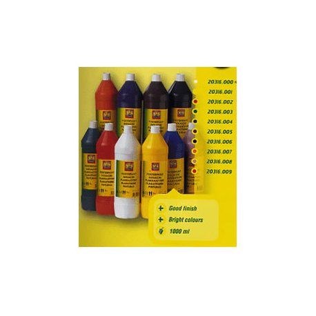 Tinta Preta para Pintura 1 Litro - FingerPaint SES20306-006