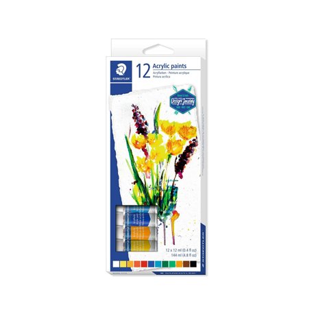 Tinta Acrílica STAEDTLER 8500 C12 Design Journey 12ml 12un 1602308