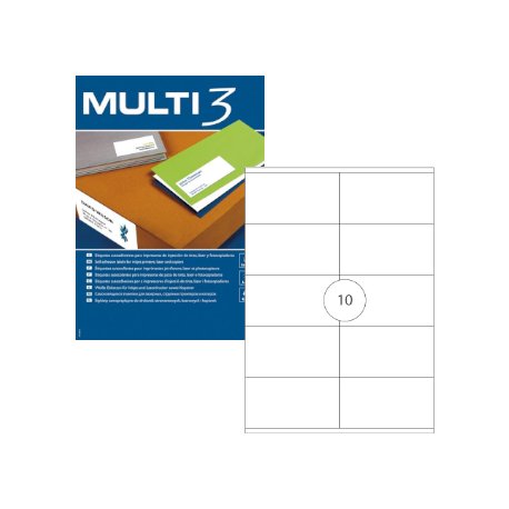 Etiquetas 105x057mm 100Fls A4 Multi3 1000un APL4724