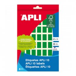 Etiquetas 012x018mm 8Fls A5 Verde Apli 448un APLZ2753