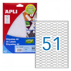 Etiquetas Jóias 45x8mm 15Fls Apli 10307 765un APL10307