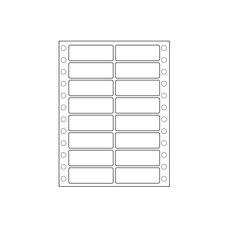 Etiquetas Continuas 2 Vias 102x36mm Cx8000 199Z102362V
