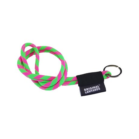 Fita Lanyards Long Tube Verde / Rosa ø8 x 470 mm LAN1011