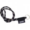 Fita Lanyards Long Tube Preto / Cinza ø8 x 470 mm LAN1014