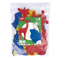 Jogo Sensorial Apli Formas Animais Costura Sortido 6un APL17476