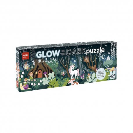 Jogo Educativo Puzzle Apli Fluor Bosque Mágico 200 Peças APL19692