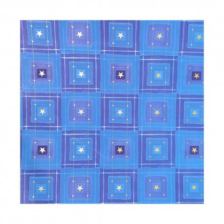 Papel Embrulho Estrelas Azul 62cmx200mts Bobine 7kg 123Z21988