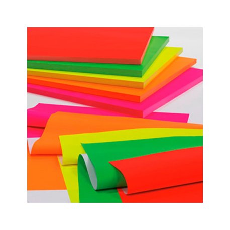 Papel Fluorescente 50x65cm Vermelho Rolo 25 Folhas 12313101