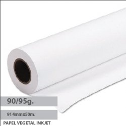 Papel Vegetal InkJet 90/95gr 914mmx50mtsx50 Pack 1 Rolo 1821021