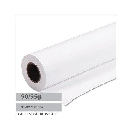 Papel Vegetal InkJet 90/95gr 914mmx50mtsx50 Pack 1 Rolo 1821021