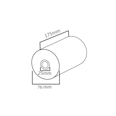 Rolo Papel Térmico 076x175x25mm 1un 1211045