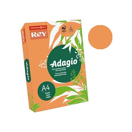 Papel Fotocopia Laranja Fluor Adagio(cd12)A4 80gr 1x500F 1801088