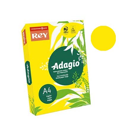 Papel Fotocopia Amarelo Intenso Adagio(cd66) A4 80gr 1x500F 1801109