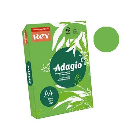 Papel Fotocopia Verde Intenso Adagio(cd52)A4 80gr 1x500Fls 1801121