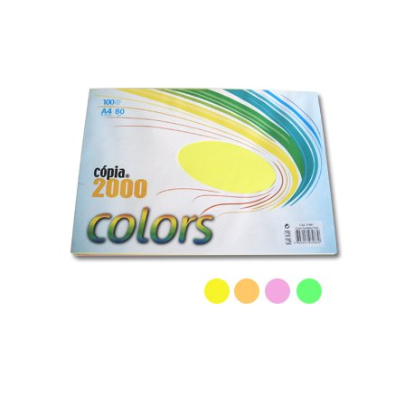 Papel Fotocopia 4 Cores Fluorescentes A4 080gr 4x25100Fls 180Z31961