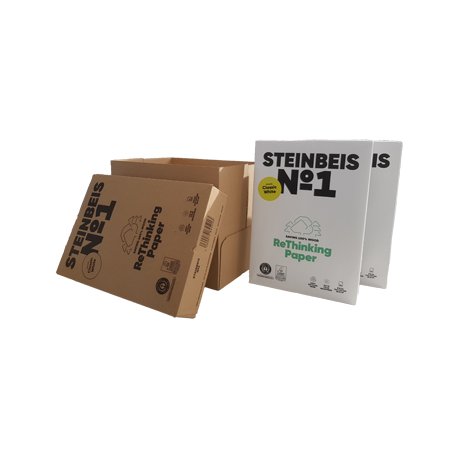 Papel 080gr Fotocopia A4 Reciclado Steinbeis 5x500Fls 1801058