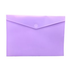 Bolsa A4 com Fecho Velcro Plástico Mate Violeta Pastel 1un 1003862