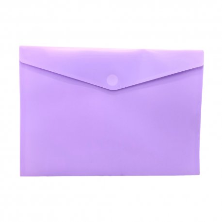 Bolsa A4 com Fecho Velcro Plástico Mate Violeta Pastel 1un 1003862