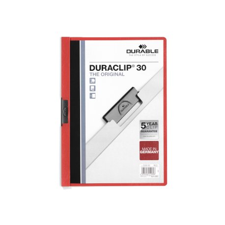 Classificador Clip Lateral Durable 2200 Vermelho 1151703