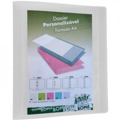 Pasta Arquivo Plastico L40 c/Bolsa 2 Argolas Branco 1701850