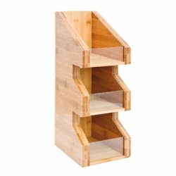 Organizador Copos / Tampas / Palhinhas Bambu 15x18x40cm 6821067