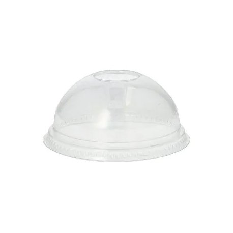 Tampa PET Redonda 9,5cm Transparente Cúpula S/Orificio 50un 6611072