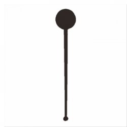 Mexedor Bebidas 175mm Plástico Preto (Avulso) 100un 6621009