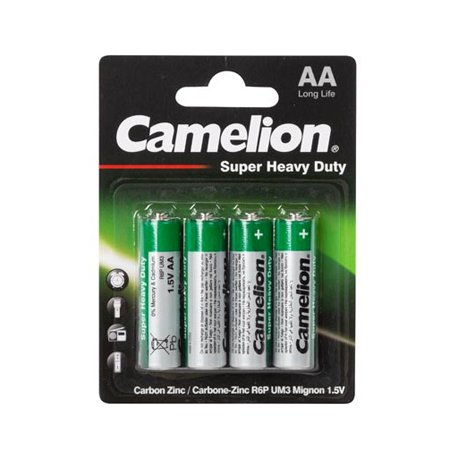 Pilhas AA LR6 Zinc Carbon 1.5V 1200mAh 4un VELR6C