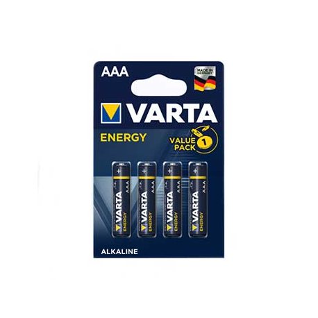 Pilhas AAA LR03 Alcalinas 1.5V 1100mAh Varta Energy 4un 1961027