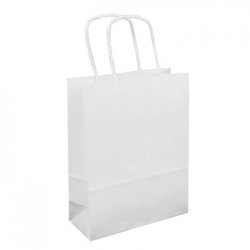 Saco 18x08x23cm Papel Branco c/Asas 080g 1un 6701684