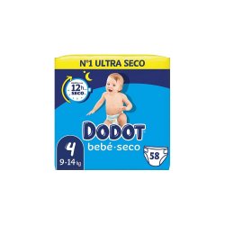 Fraldas Dodot Bebé Seco T4 (9-14 kg) 58un 6831436