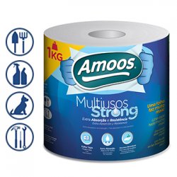 Rolo Multiusos 70mx22cm 3Fls Amoos Strong 1un 6531045