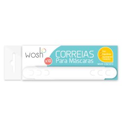 Correia para Máscara PVC Branco Pack 10un 6301079