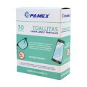 Toalhitas Limpa Lentes e Ecrans Pamex 30un 6831812