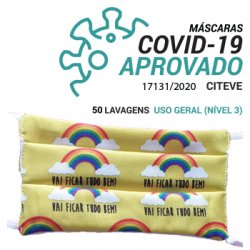 Máscara Reutilizável 50 Lavagens Adulto Arco-iris 1un 6301098