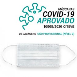 Máscara Reutilizável 25 Lavagens Adulto Branco Nivel 2 - 3un 6301111