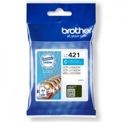 Tinteiro Brother LC421C Azul 200 Pág. BROLC421C