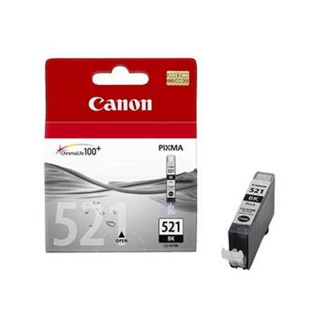 Tinteiro Canon 521 Preto 2933B001 9ml 1250 Pág. CANCLI521BK