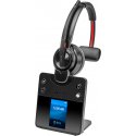 Poly Savi 8410 Office - Savi 8400 series - auscultadores - no ouvido - DECT / Bluetooth - sem fios - preto - Certificado para M