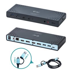 Docking Station i-tec USB 3.0 / USB-C 5K Universal 2x Display até 65W - s/Carregador CADUA4KDOCKPDL